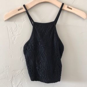 Black Knot Crop Top
